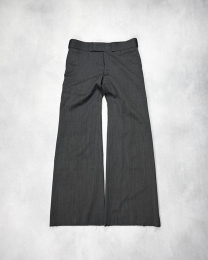 Comme des Garcons Gray Wool Flared Trousers (F/W2018) Size S