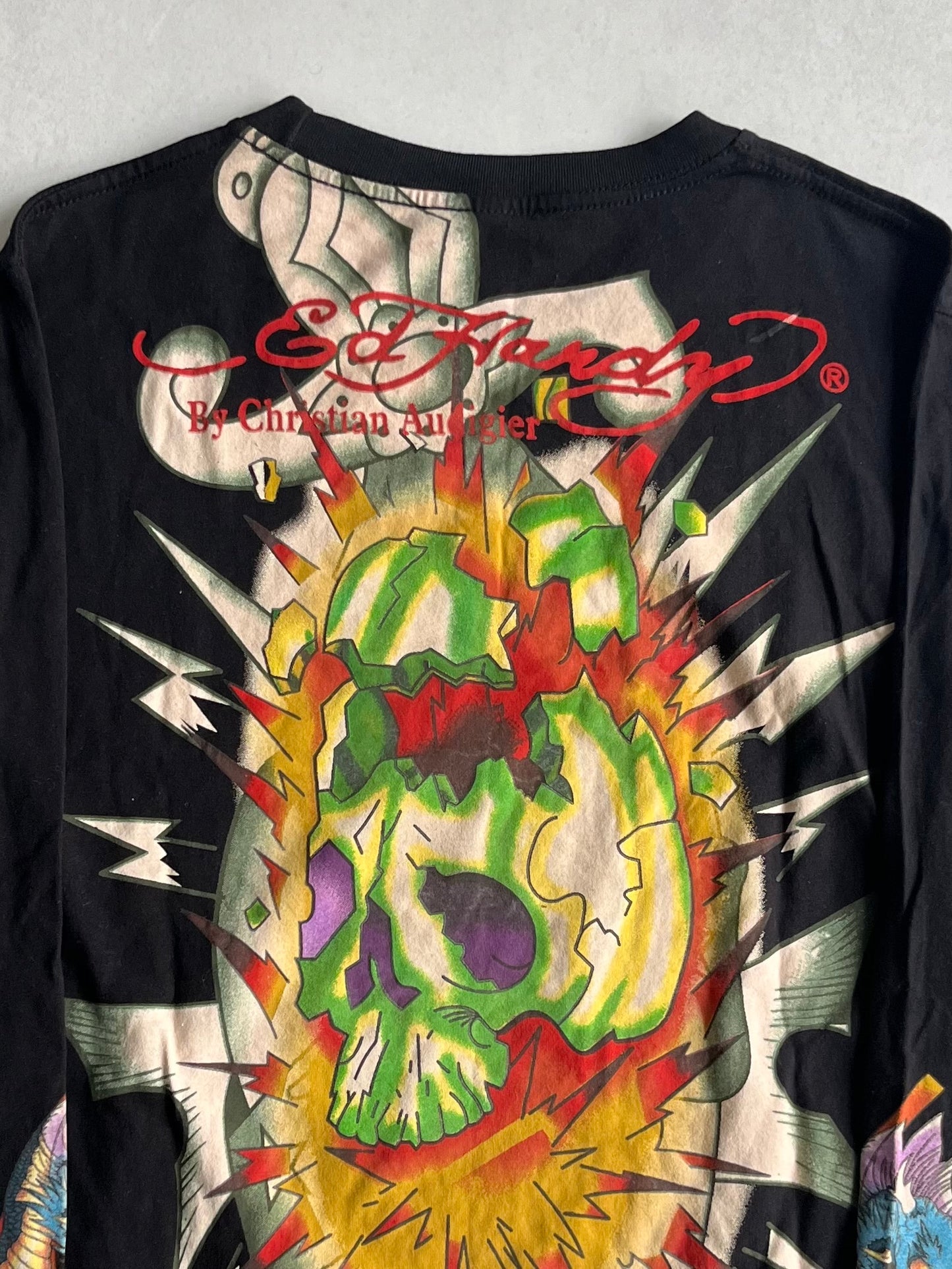 Ed Hardy Skull Long Sleeve Tee Black Size XL