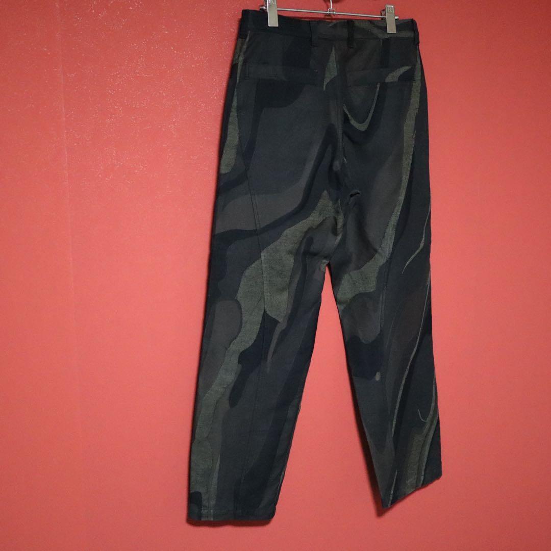 Issey Miyake Marbled Allover Curved Stitch Wide Size 2