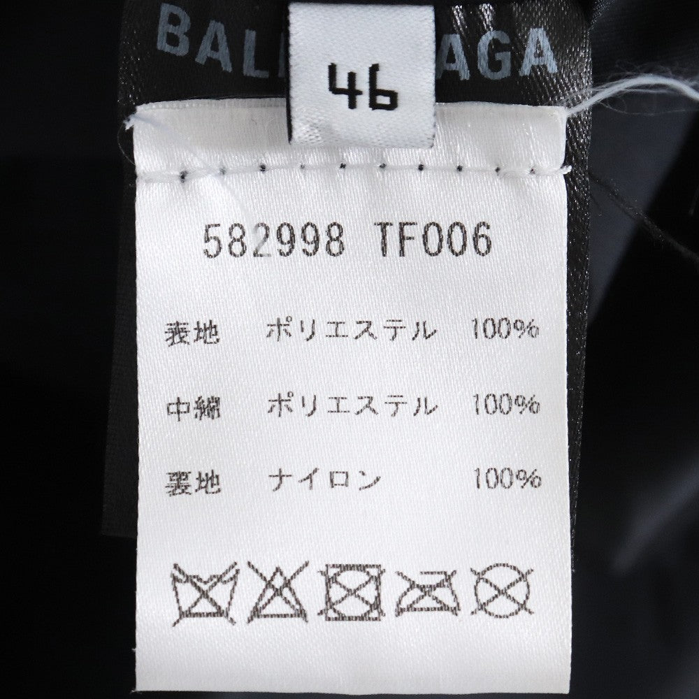 Balenciaga All-Over Logo Down Jacket Black Size 46
