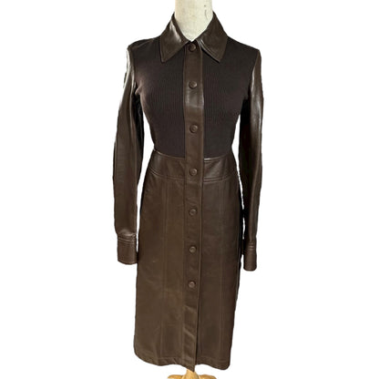 BURBERRY Lambskin Detachable Cropped Vest Coat Size 4