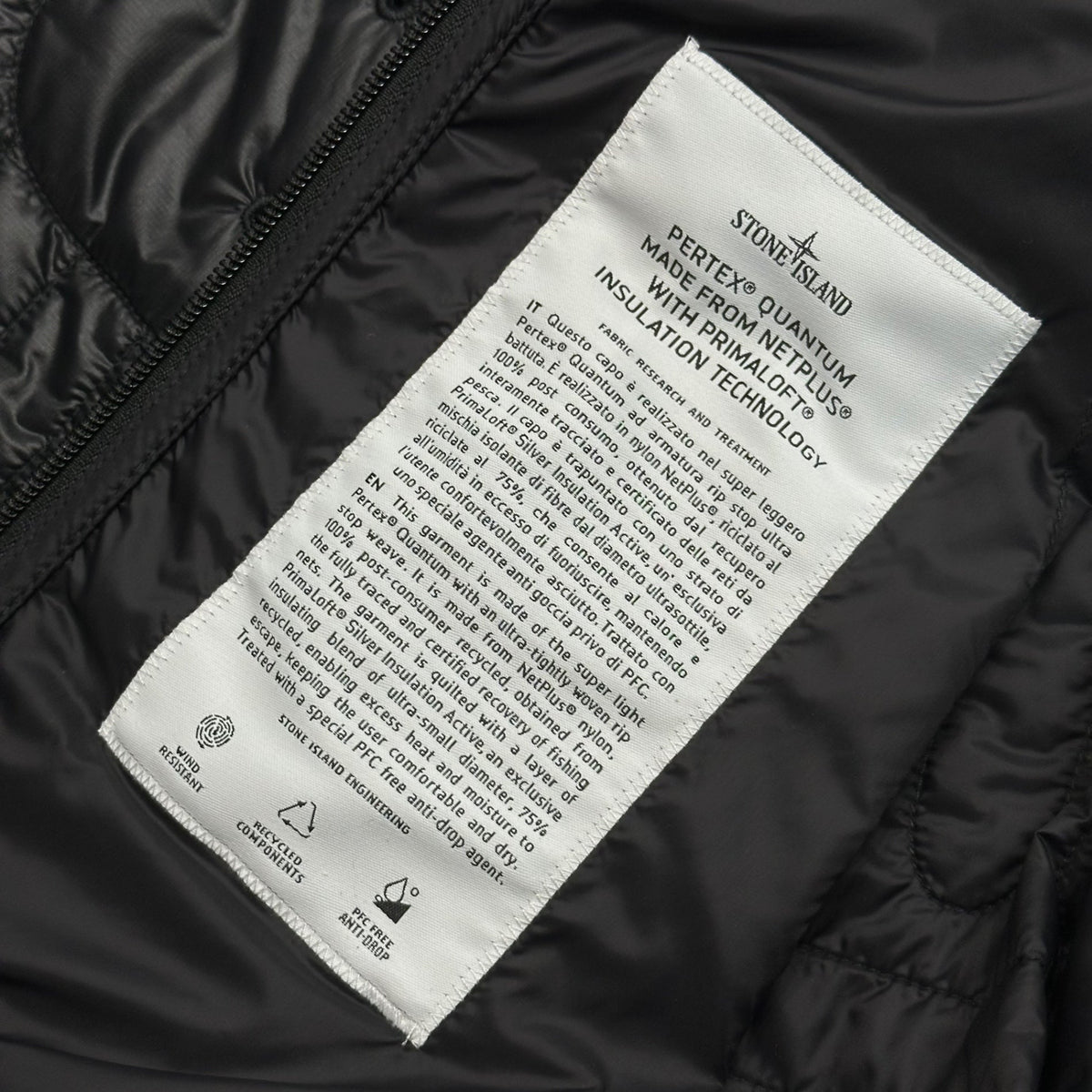 STONE ISLAND 24AW PERTEX PRIMALOFT Jacket Black Size L