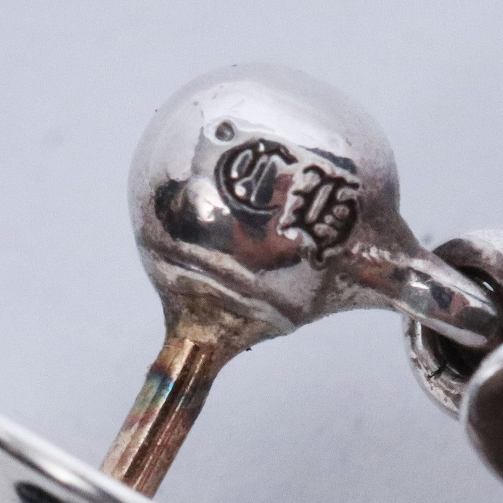 CHROME HEARTS TNY E CH PLS Drop Earring Silver Size F