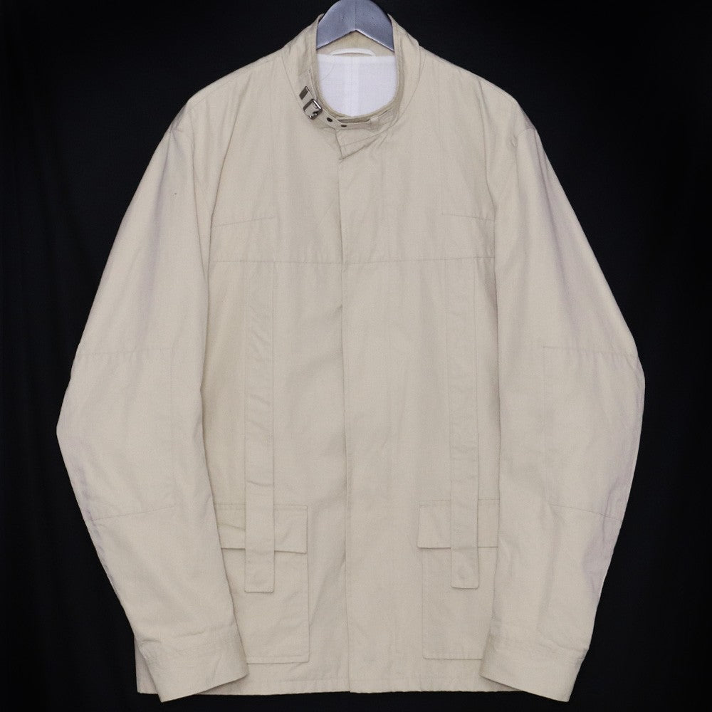 JIL SANDER 02SS Belted Moto Blouson Beige Size 54