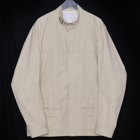 JIL SANDER 02SS Belted Moto Blouson Beige Size 54
