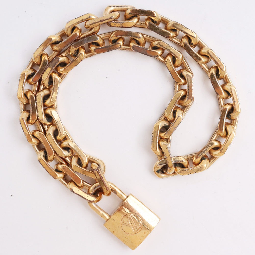 Louis Vuitton Gold LV Edge Cadena Necklace Size F
