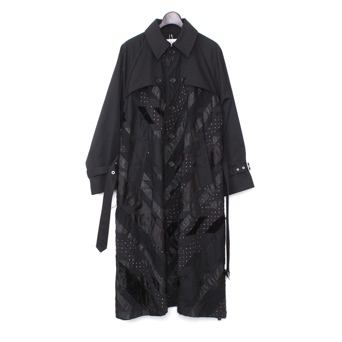 KIDILL 21AW Crust Oversized Trench Coat Black Size 44
