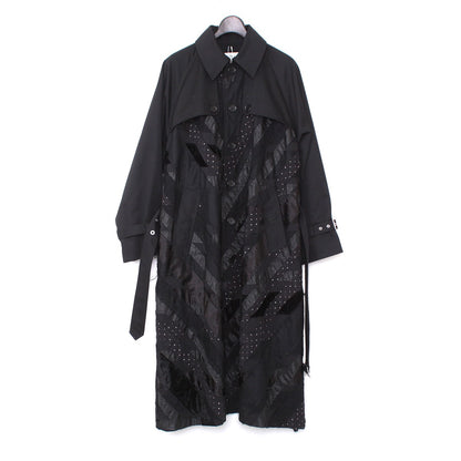KIDILL 21AW Crust Oversized Trench Coat Black Size 44