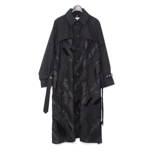 KIDILL 21AW Crust Oversized Trench Coat Black Size 44