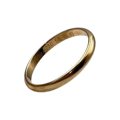 Cartier 18K Pink Gold Band Ring Size JP 15.5