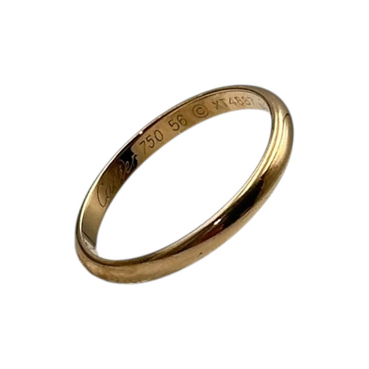Cartier 18K Pink Gold Band Ring Size JP 15.5