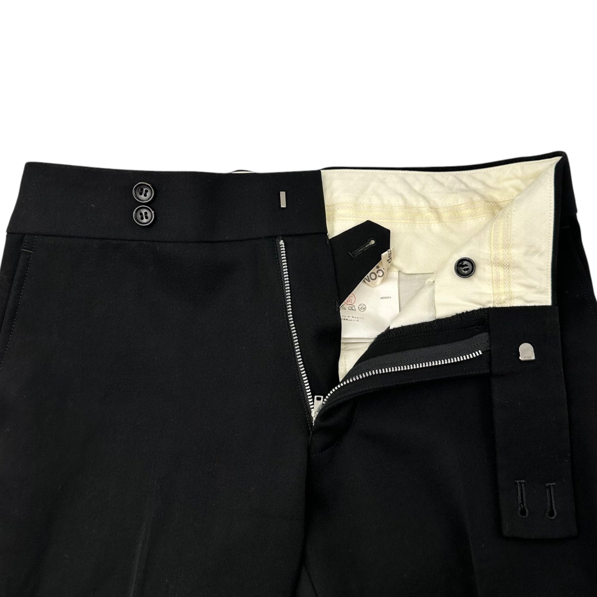 COMME des GARCONS 04AW Wool Straight Pants Black Size M