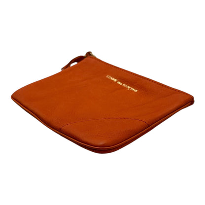 COMME des GARCONS Washed Leather Zip Wallet Orange Size FREE