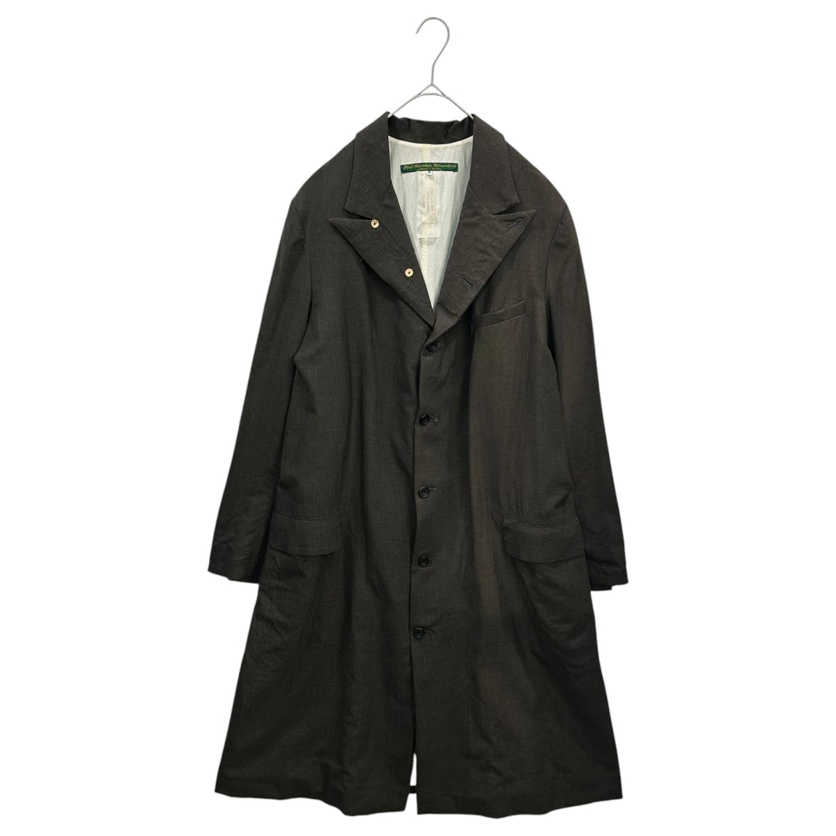 Paul Harnden Wool Long Coat Brown Size M
