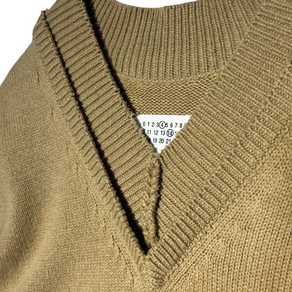 MAISON MARGIELA 22AW Wool Linen Knit Vest Side Slit Size M