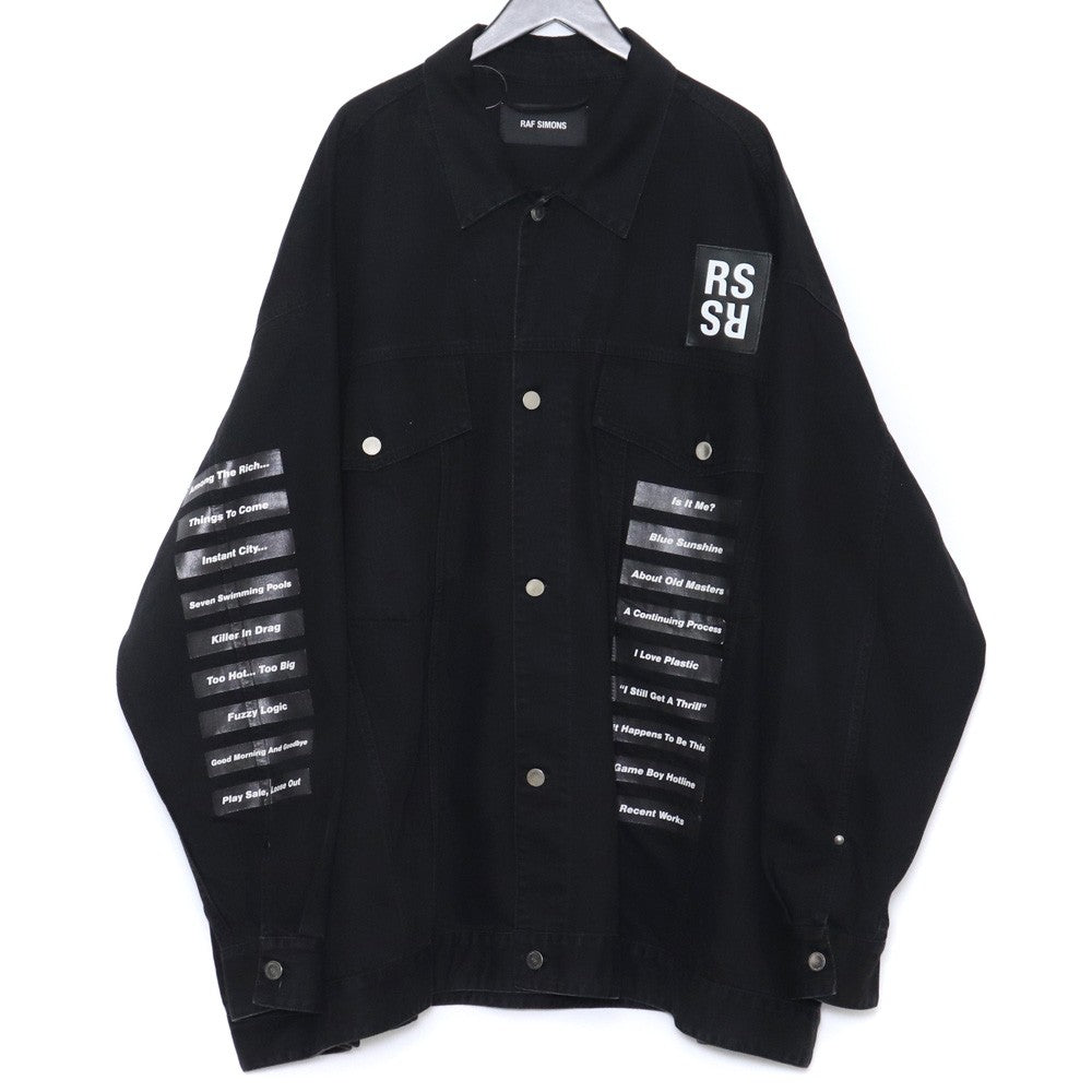 RAF SIMONS 18SS New Order Oversized Denim Jacket Size L