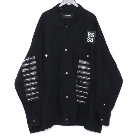 RAF SIMONS 18SS New Order Oversized Denim Jacket Size L