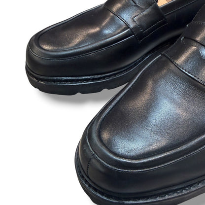 J.M WESTON Black Leather Loafers Size 10
