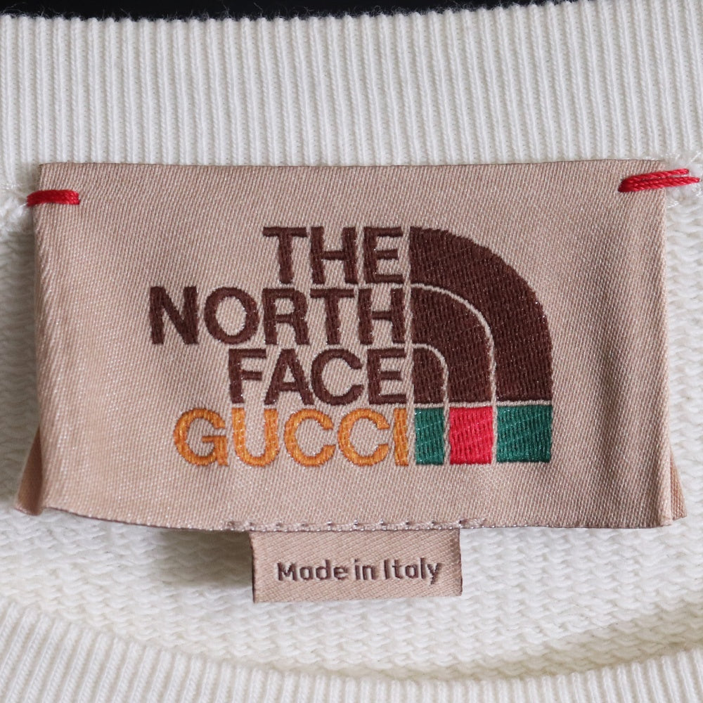 GUCCI x The North Face Logo Sweatshirt Beige Sweatshirt Size S