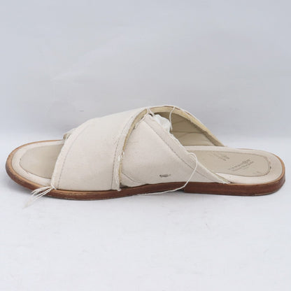 MAISON MARGIELA Canvas Slide Sandals Ivory Size EU 41