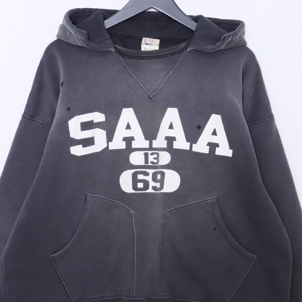 SAINT MICHAEL 25AW Berberjin Fade Hoodie Black Size M