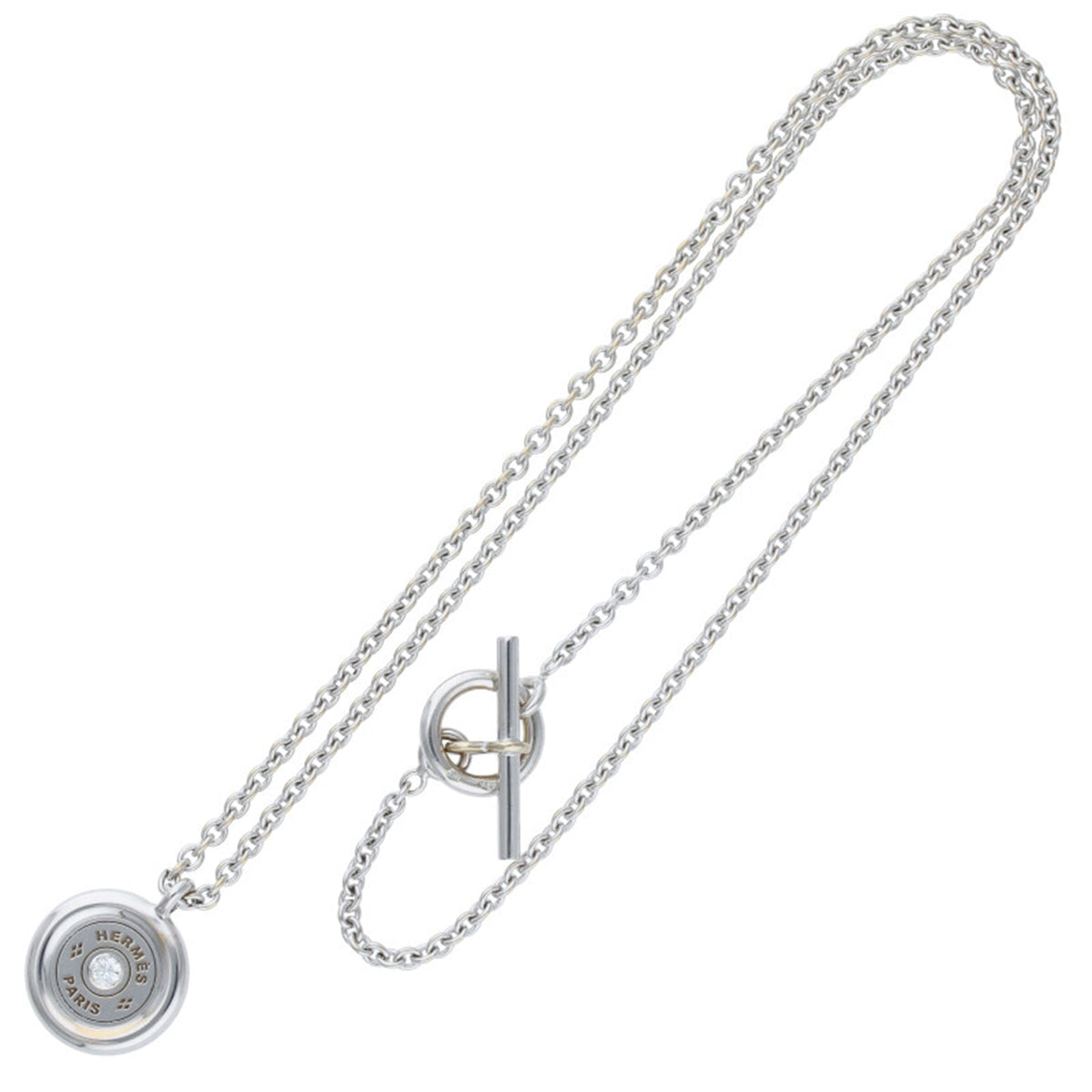 Hermes HERMÈS 2000s Silver Necklace Size 46.5CM