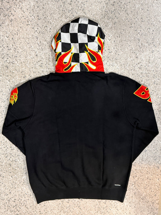 F.C. Real Bristol Checker Flame Zip Up Hoodie Size XL