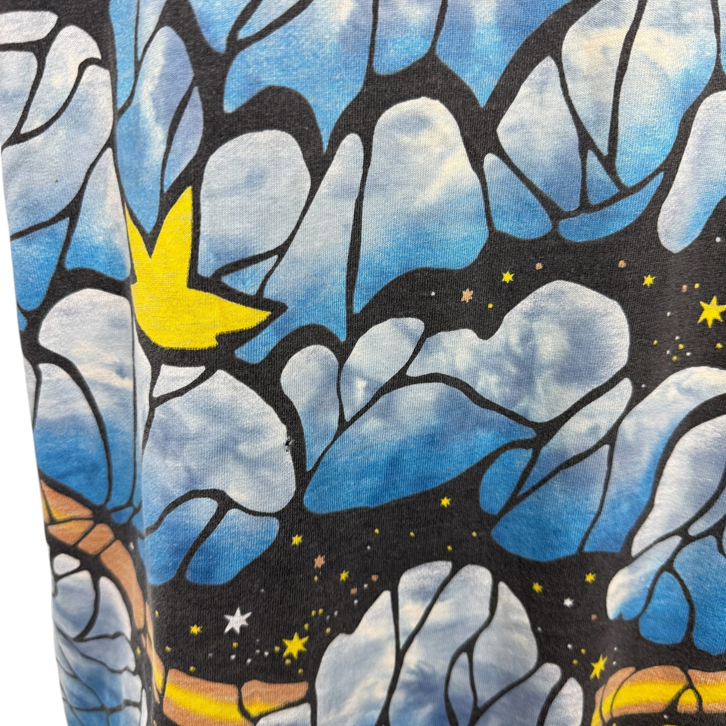 LIQUID BLUE 90s Pinkerton Sun Moon Print T-Shirt Size L