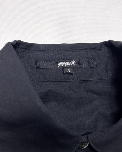 Yuji Yamada Asymmetrical Layered Hem Shirt Black Size 2