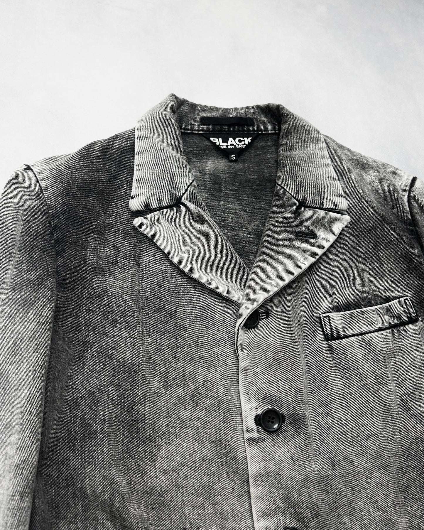 Comme des Garcons S/S2020 Acid Washed Tailored Jacket Size S