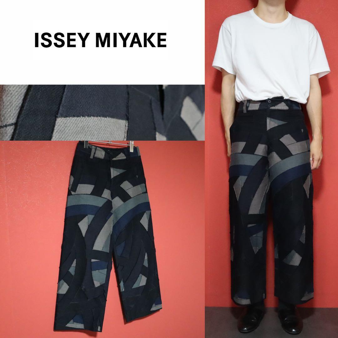 ISSEY MIYAKE 00s Reconstructed Patchwork Pants Black Size 1