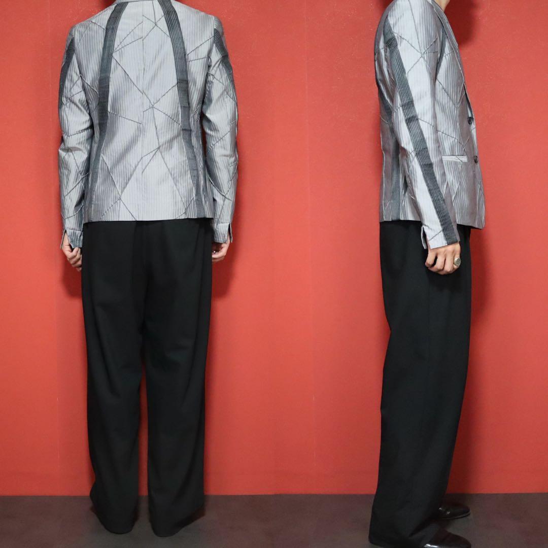 ISSEY MIYAKE 09AW A-POC Silver Quilted Blazer Size 3