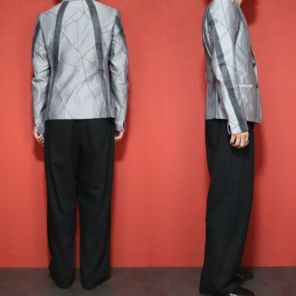 ISSEY MIYAKE 09AW A-POC Silver Quilted Blazer Size 3