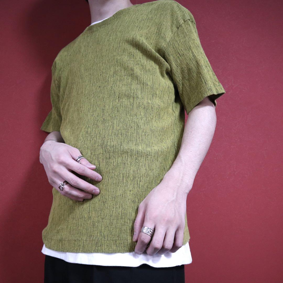Issey Miyake Yellow Oversized 3D Patterned T-Shirt Size M