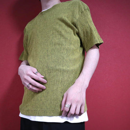 Issey Miyake Yellow Oversized 3D Patterned T-Shirt Size M