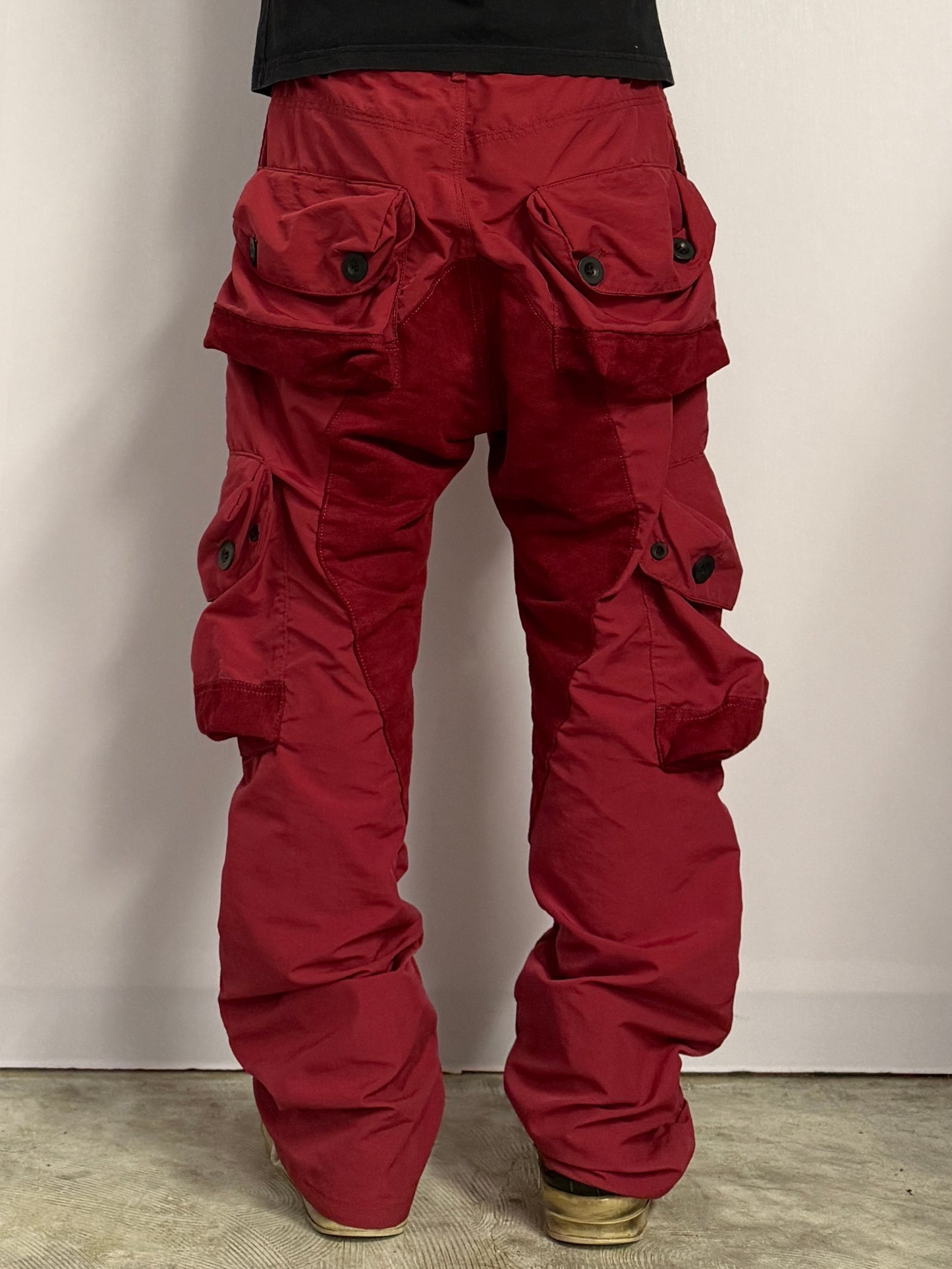 Vintage Red "Blood sweat&tears" Cargo Pants Size 40