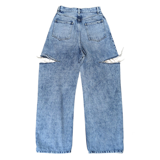 Maison Margiela 23SS Slash Detail Washed Denim Pants Size 36
