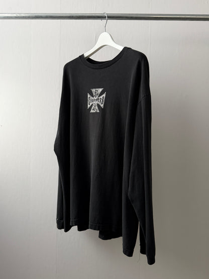 Vintage west coast choppers 90s Faded Cross Design Long Sleeve Tee