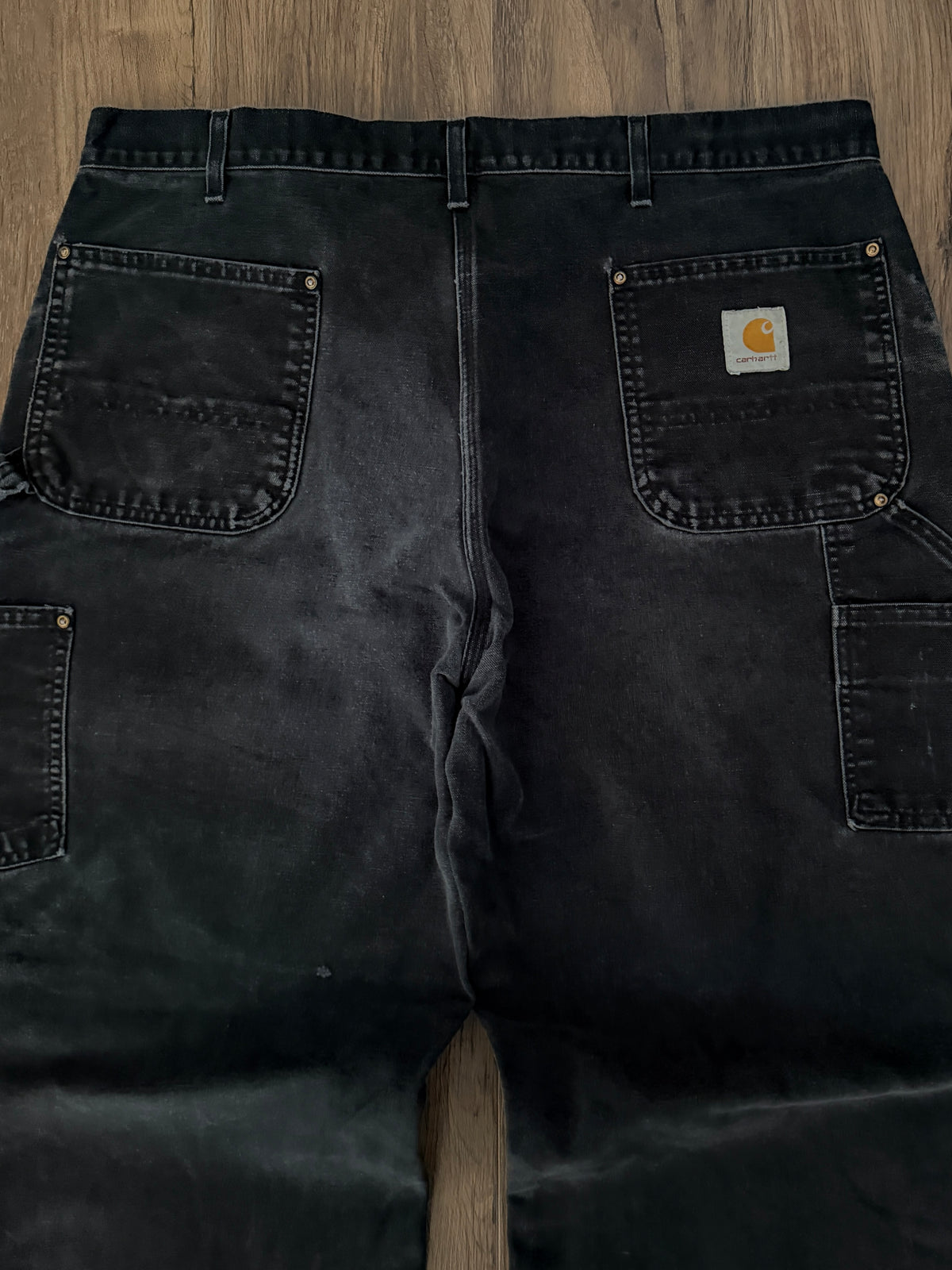 Vintage Carhartt Faded Black Double Knee Work Pants