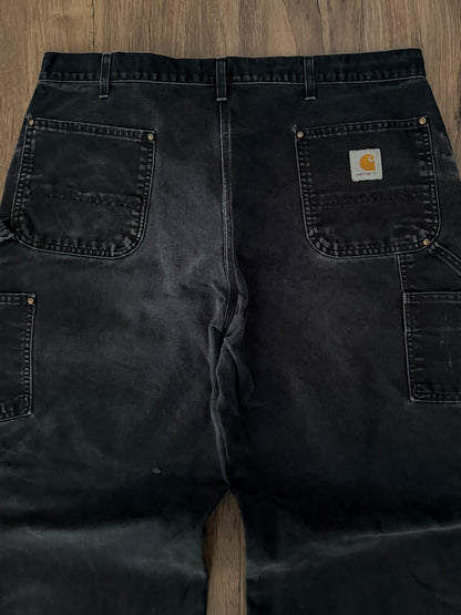 Vintage Carhartt Faded Black Double Knee Work Pants