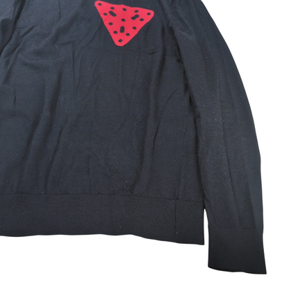 LOEWE Black Triangle Design Merino Wool Sweater Size XS