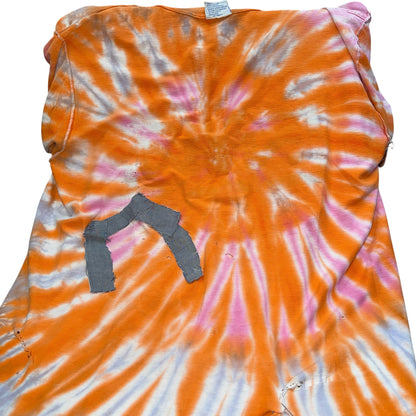 NINE INCH NAILS 90s Spiral Tie-Dye Creature T-Shirt Size XL
