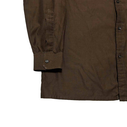 PIERRE CARDIN 60s Long Sleeve Shirt Brown