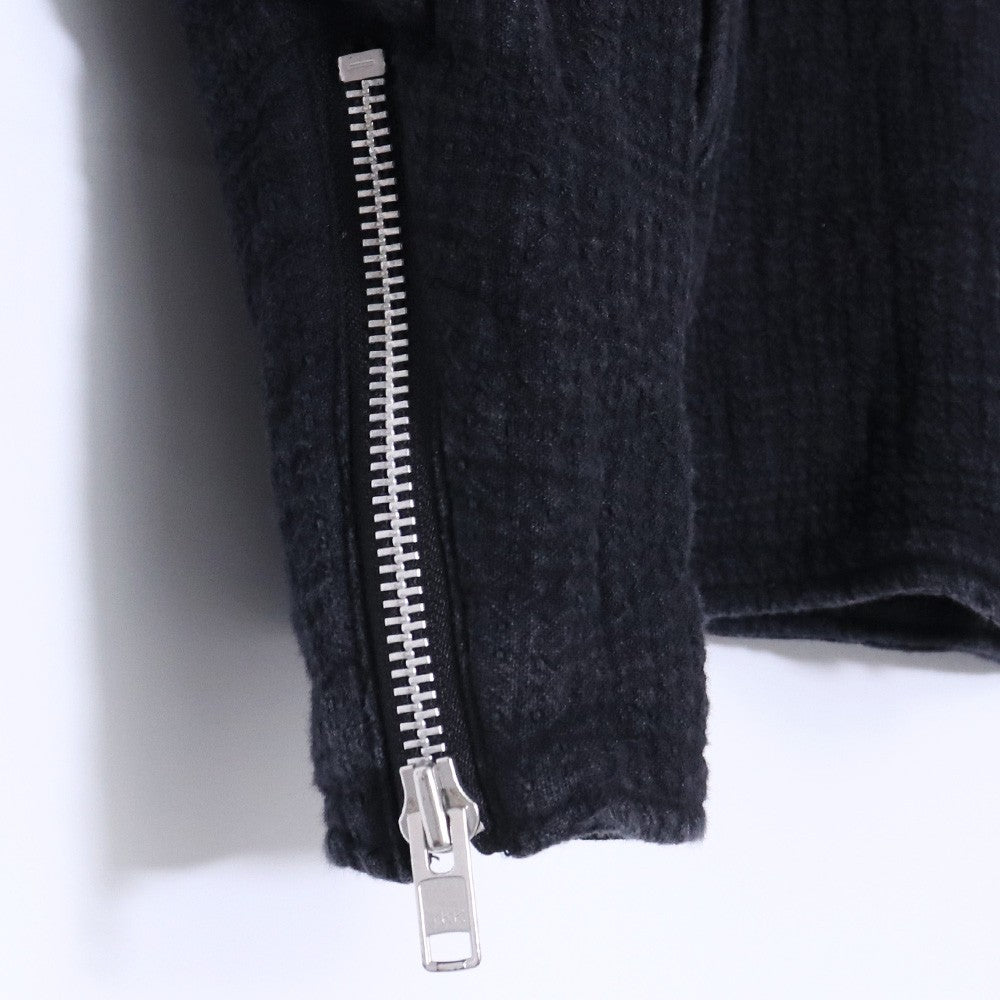 PORTER CLASSIC Sashiko Single Riders Jacket Black Size S