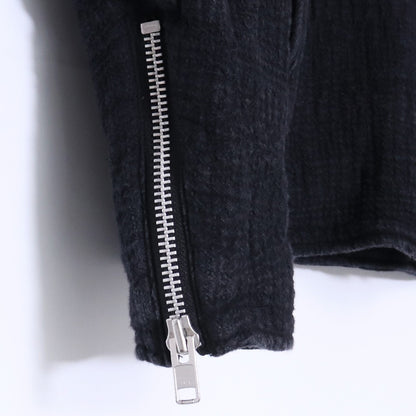 PORTER CLASSIC Sashiko Single Riders Jacket Black Size S