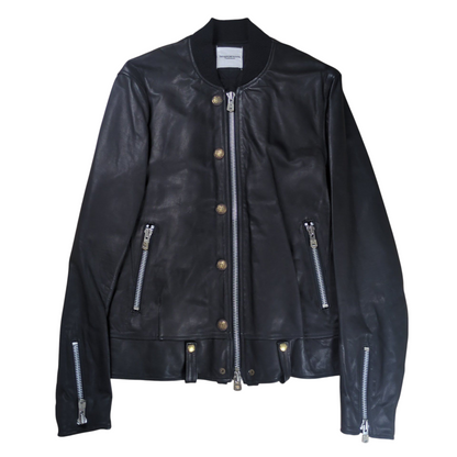 Takahiromiyashita The Soloist. Leather Bomber Jacket Size 52