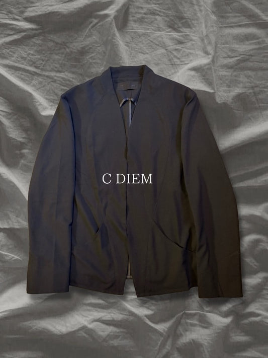 C DIEM 2010s Artisan No Collar Jacket Poly Wool Size L