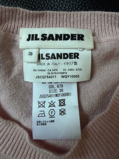 JIL SANDER AW19 Cashmere Crew Neck Sweater Pink Size 36