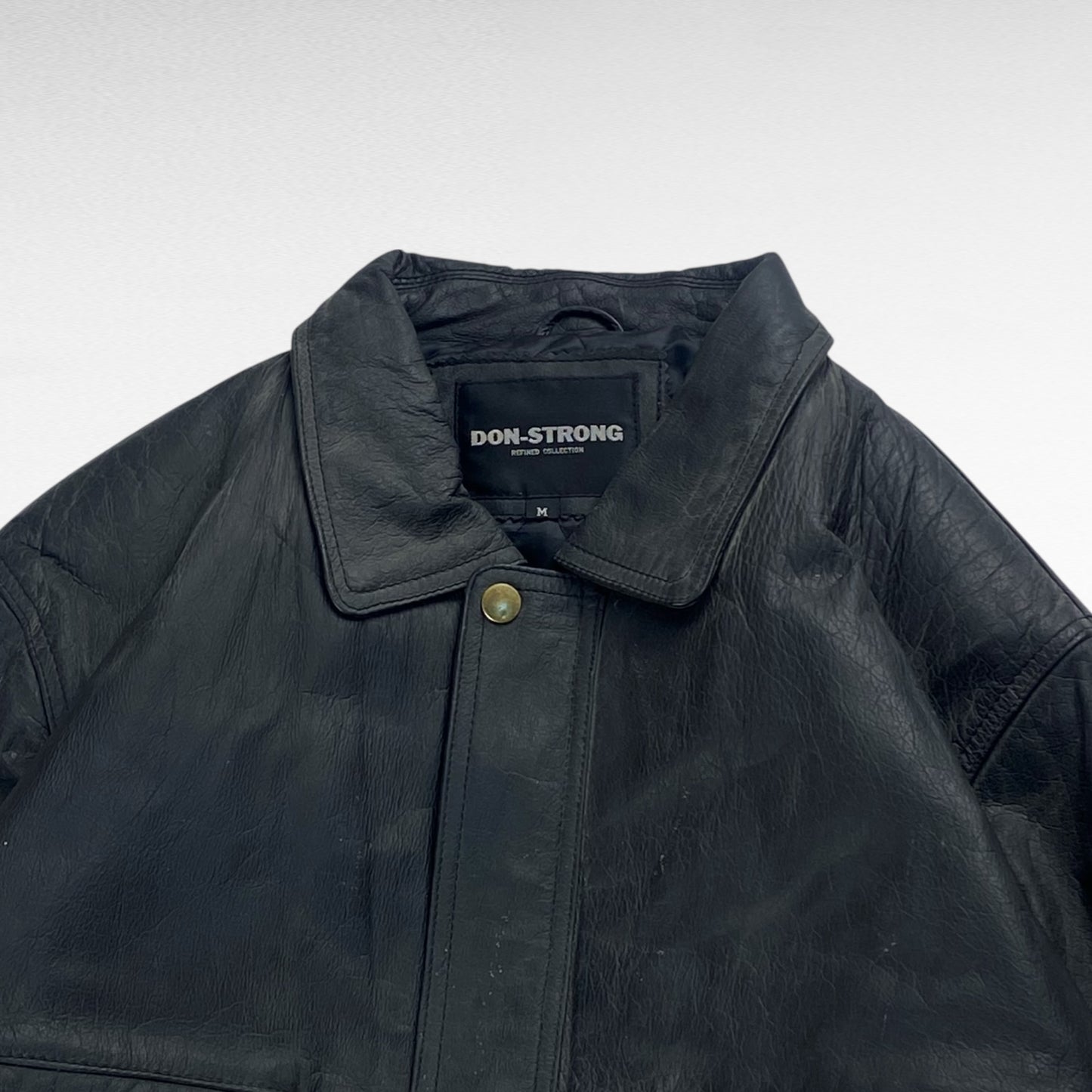 DON-STRONG Leather Jacket Black Size M