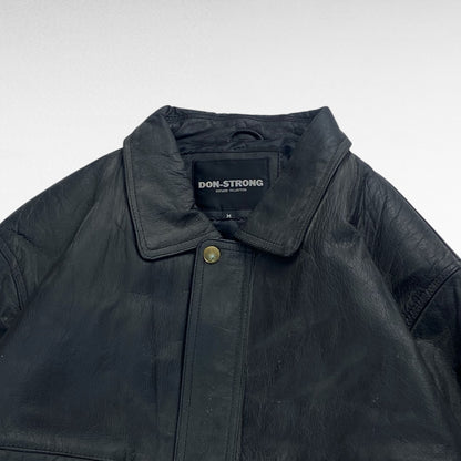 DON-STRONG Leather Jacket Black Size M